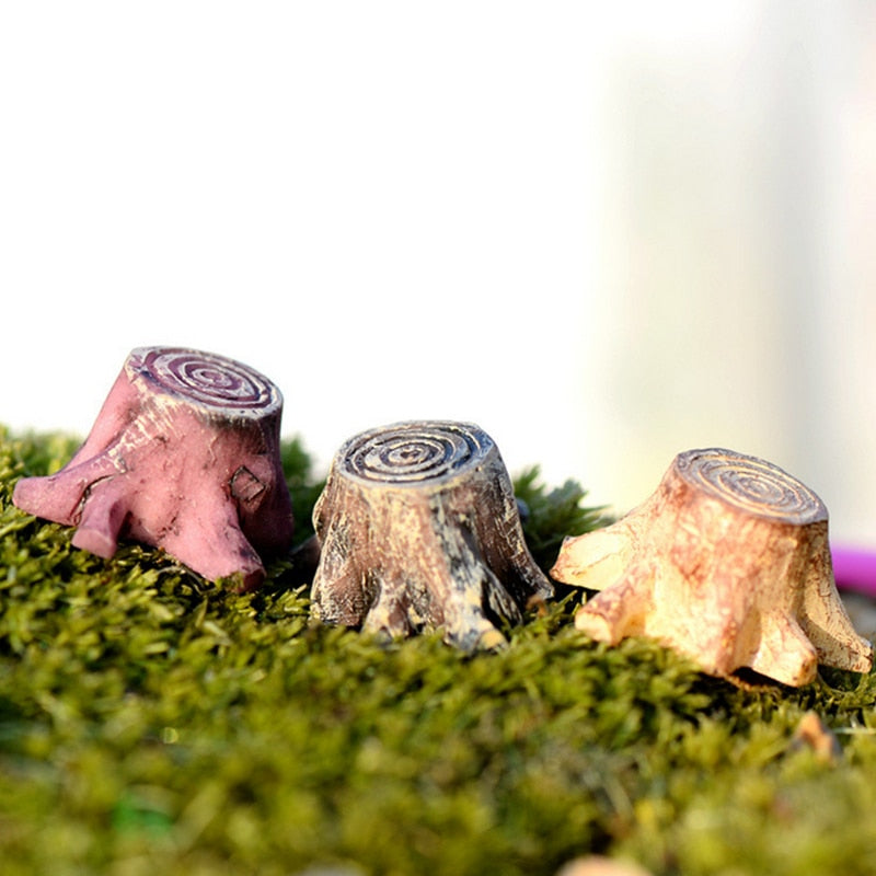 Mini Resin Tree Stump for Fairy Garden Decor by HitMyNeed