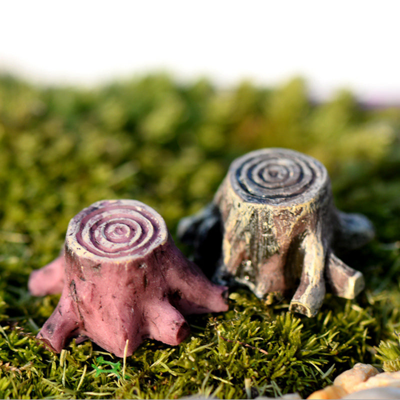 Mini Resin Tree Stump for Fairy Garden Decor by HitMyNeed