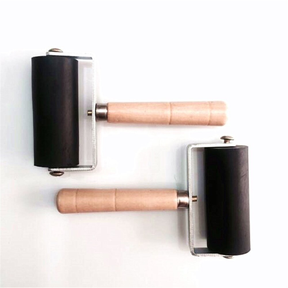 Mini Rubber Ink Roller with Wooden Handle 12cm by HitMyNeed