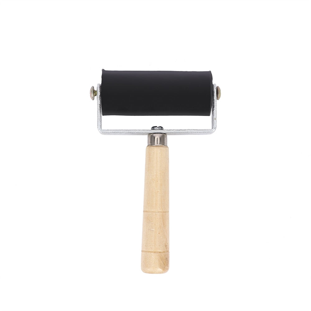 Mini Rubber Ink Roller with Wooden Handle 12cm by HitMyNeed