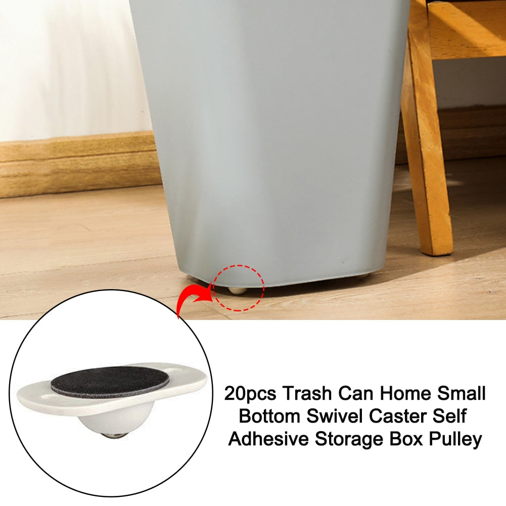Mini Self Adhesive Rotating Cabinet Wheels (20 pcs) by HitMyNeed