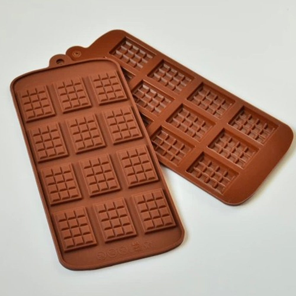 Mini Silicone Chocolate Bar Mold Tray, 12 Cavity by HitMyNeed
