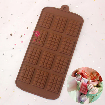 Mini Silicone Chocolate Bar Mold Tray, 12 Cavity by HitMyNeed