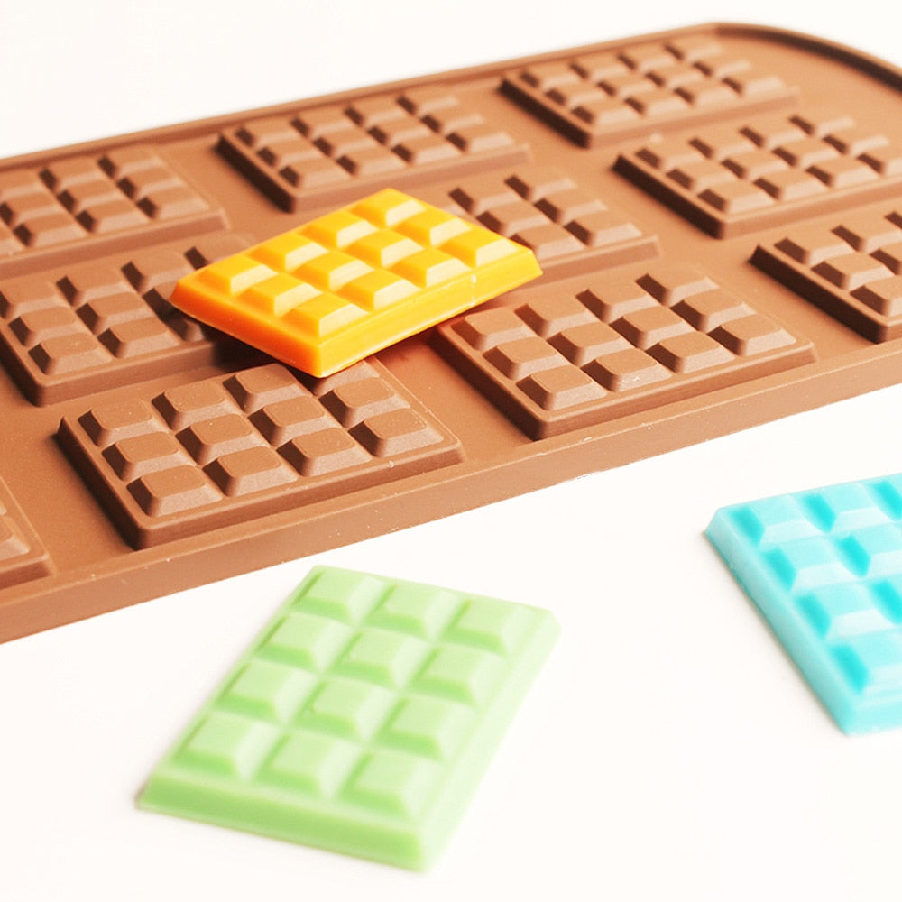 Mini Silicone Chocolate Bar Mold Tray, 12 Cavity by HitMyNeed