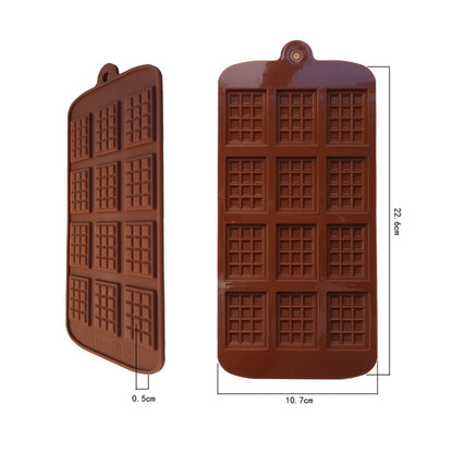 Mini Silicone Chocolate Bar Mold Tray, 12 Cavity by HitMyNeed