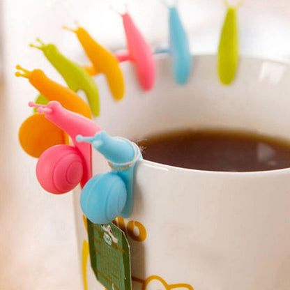Mini Snail Mug Tea Bag Holders, Silicone (5 Pack) by HitMyNeed