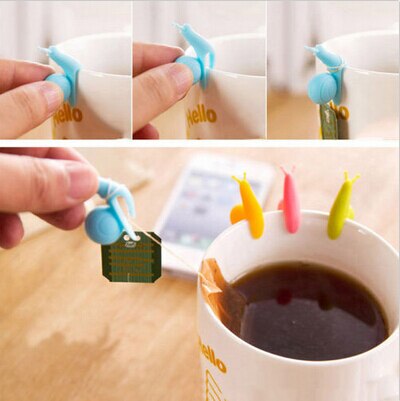 Mini Snail Mug Tea Bag Holders, Silicone (5 Pack) by HitMyNeed
