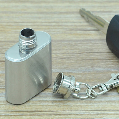 Mini Stainless Steel Flask with Keychain, 1oz by HitMyNeed
