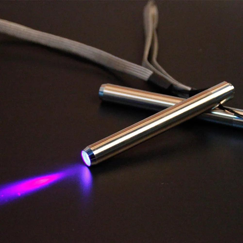 Mini Stainless Steel UV LED Flashlight Torch by HitMyNeed