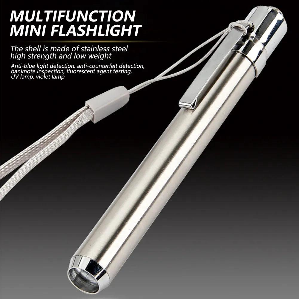 Mini Stainless Steel UV LED Flashlight Torch by HitMyNeed
