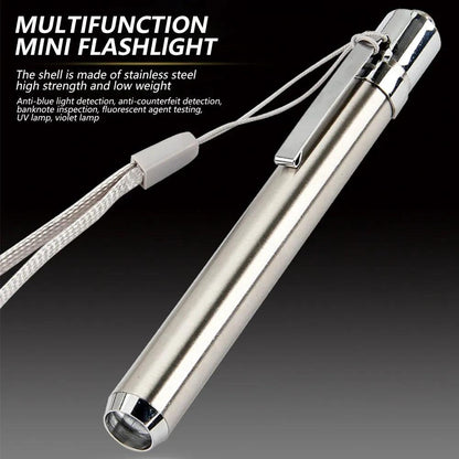 Mini Stainless Steel UV LED Flashlight Torch by HitMyNeed