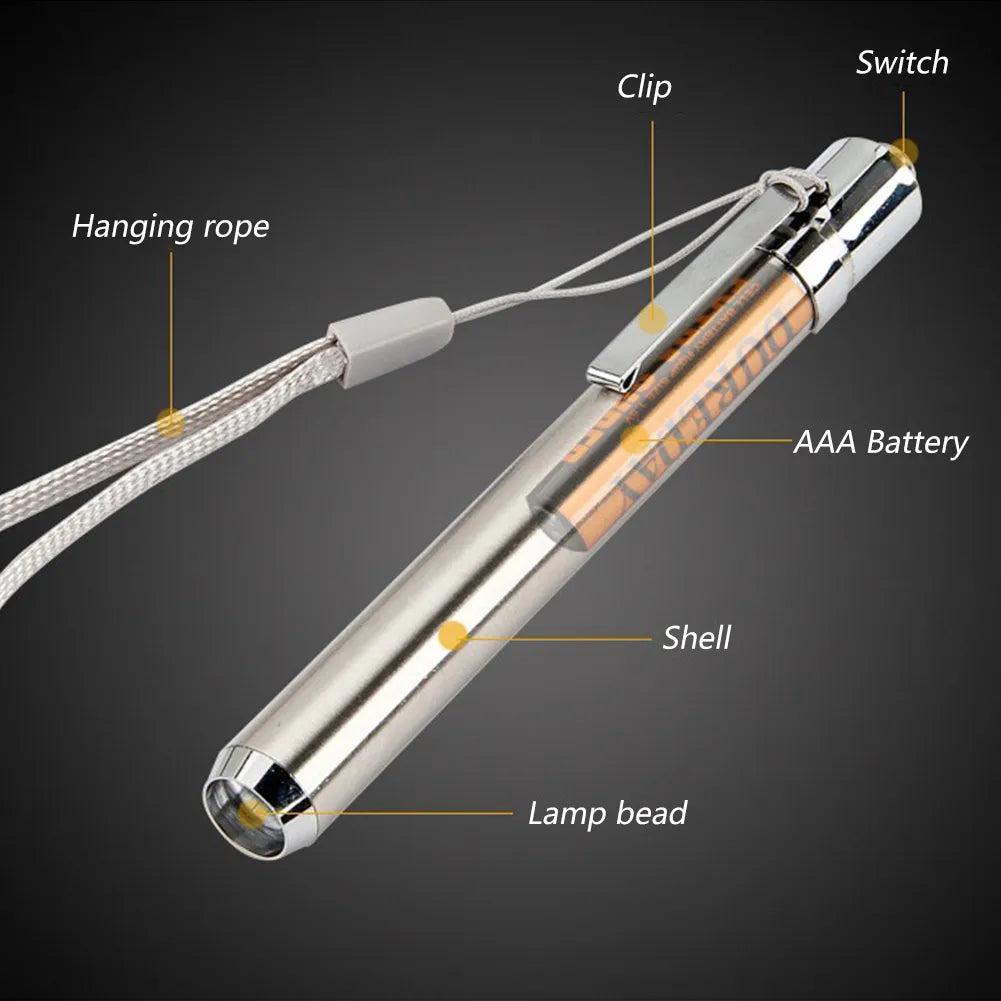Mini Stainless Steel UV LED Flashlight Torch by HitMyNeed