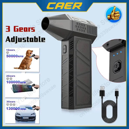 Mini Turbo Electric Air Duster 130000RPM 3-Speed by HitMyNeed