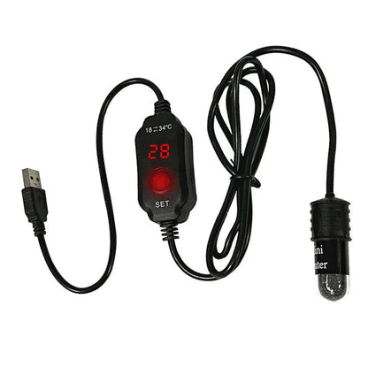 Mini USB Aquarium Heater Rod 18-34°C, 2L Tanks by HitMyNeed