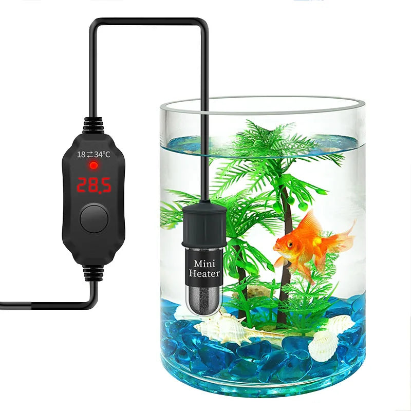 Mini USB Aquarium Heater Rod 18-34°C, 2L Tanks by HitMyNeed