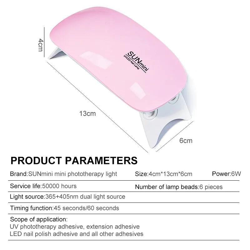 Mini USB LED Nail Dryer Lamp for Gel Polish by HitMyNeed