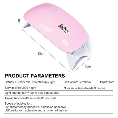 Mini USB LED Nail Dryer Lamp for Gel Polish by HitMyNeed