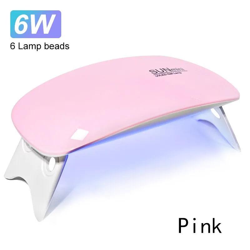 Mini USB LED Nail Dryer Lamp for Gel Polish pink by HitMyNeed