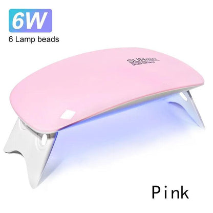 Mini USB LED Nail Dryer Lamp for Gel Polish pink by HitMyNeed