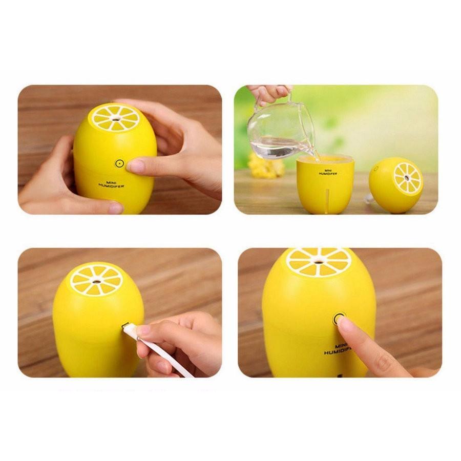 Mini USB Lemon Air Humidifier with LED Light by HitMyNeed