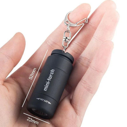 Mini USB Rechargeable Keychain Flashlight by HitMyNeed
