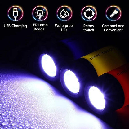 Mini USB Rechargeable Keychain Flashlight by HitMyNeed