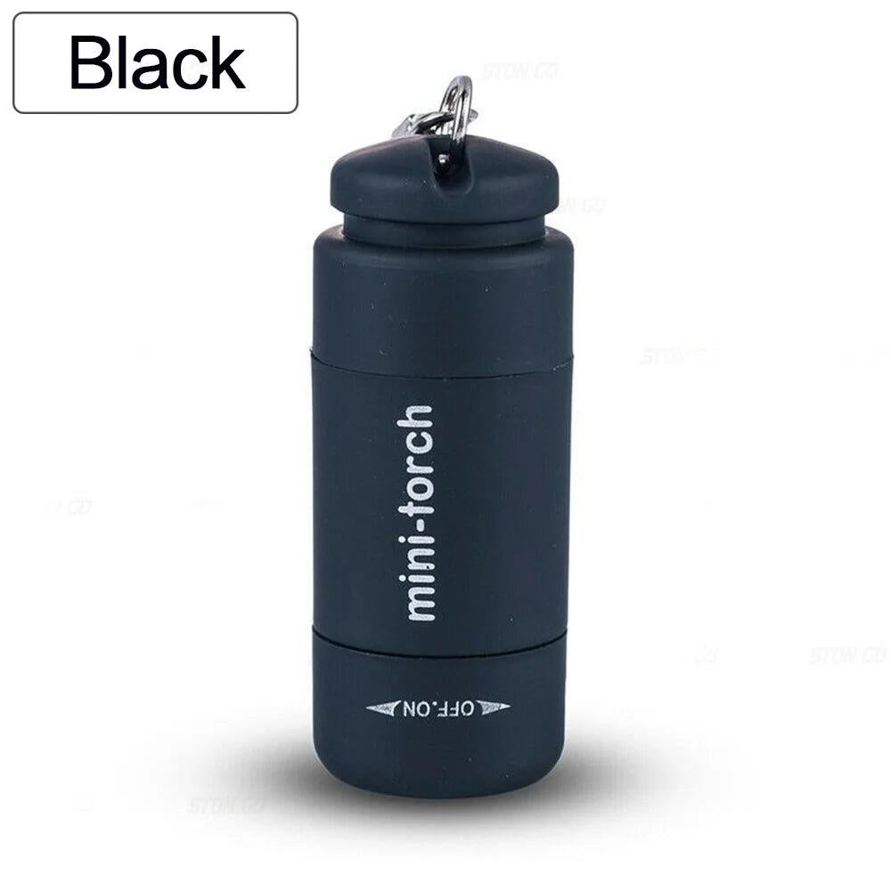 Mini USB Rechargeable Keychain Flashlight black by HitMyNeed