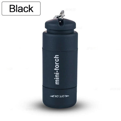 Mini USB Rechargeable Keychain Flashlight black by HitMyNeed