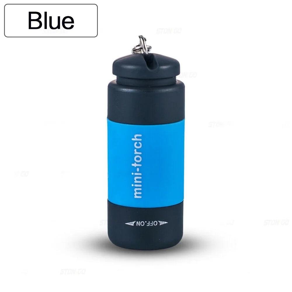 Mini USB Rechargeable Keychain Flashlight blue by HitMyNeed