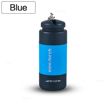 Mini USB Rechargeable Keychain Flashlight blue by HitMyNeed