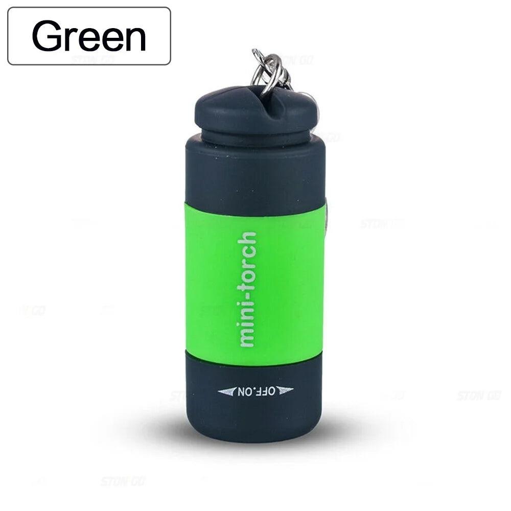 Mini USB Rechargeable Keychain Flashlight green by HitMyNeed