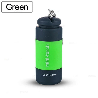 Mini USB Rechargeable Keychain Flashlight green by HitMyNeed