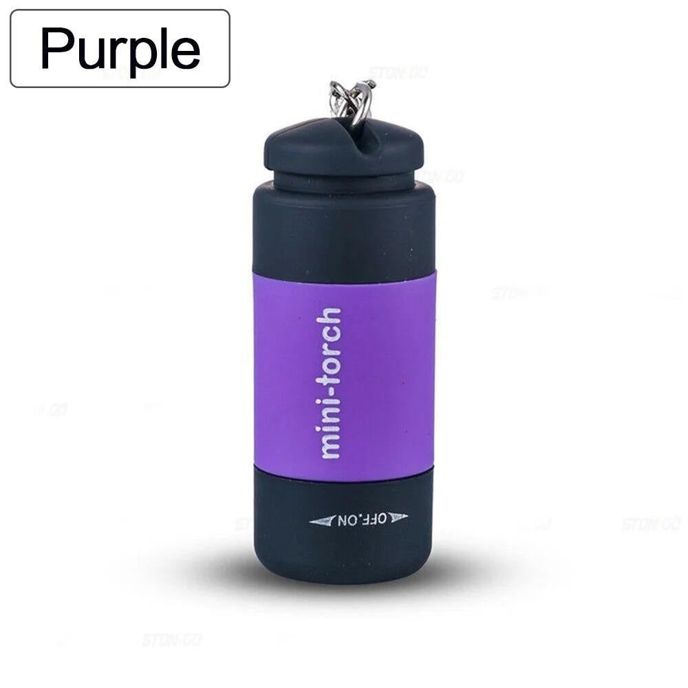 Mini USB Rechargeable Keychain Flashlight purple by HitMyNeed