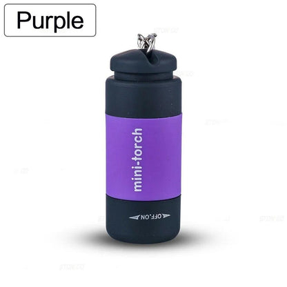 Mini USB Rechargeable Keychain Flashlight purple by HitMyNeed