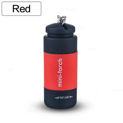 Mini USB Rechargeable Keychain Flashlight red by HitMyNeed