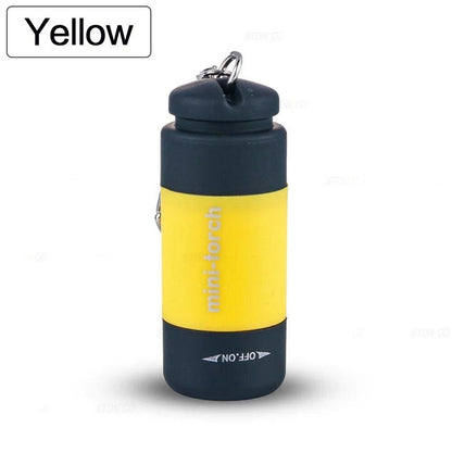 Mini USB Rechargeable Keychain Flashlight yellow by HitMyNeed