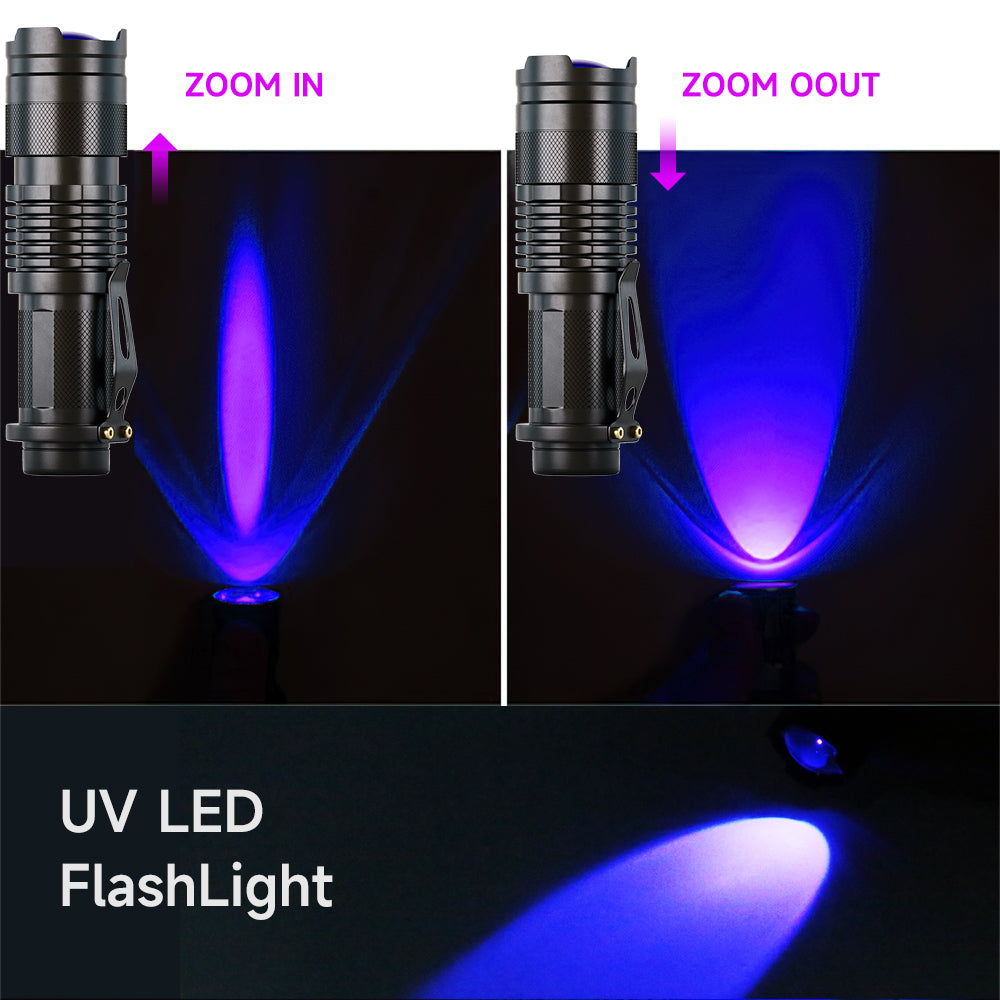 Mini UV LED Flashlight 395nm Blacklight Torch by HitMyNeed