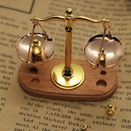 Mini Vintage Metal Balance Scale Ornament by HitMyNeed