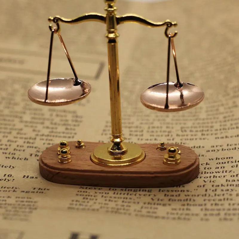 Mini Vintage Metal Balance Scale Ornament by HitMyNeed