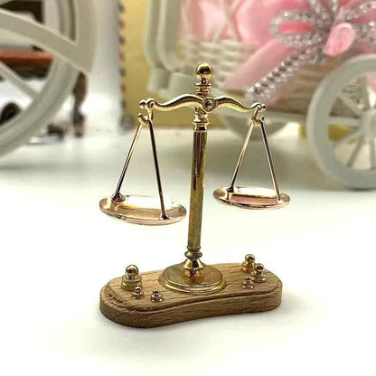Mini Vintage Metal Balance Scale Ornament by HitMyNeed