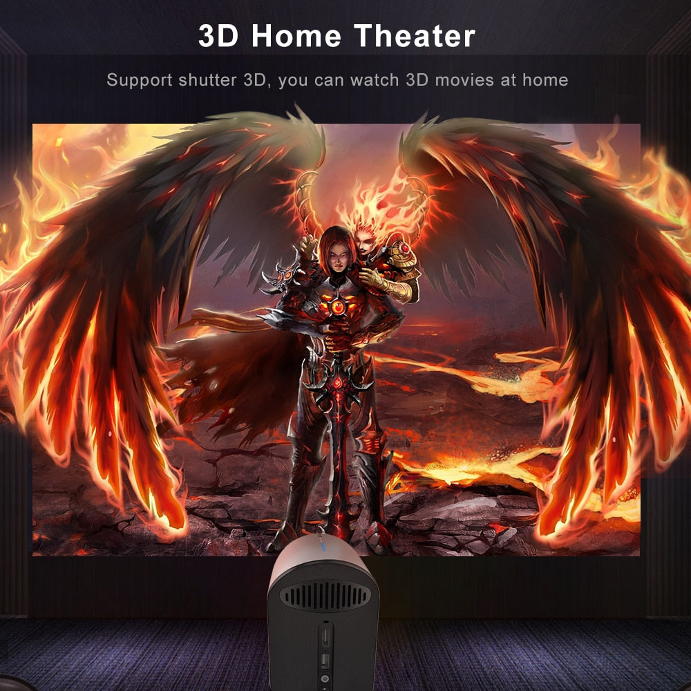 Mini WiFi DLP Phone Projector with Built‑In Speakers by HitMyNeed