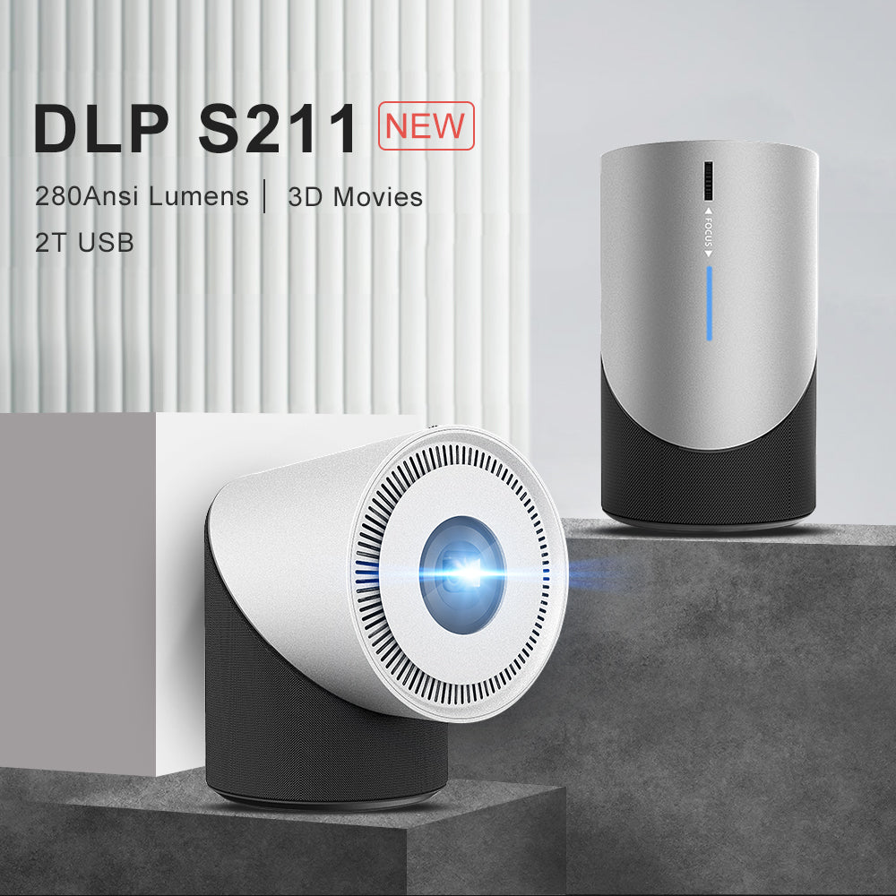 Mini WiFi DLP Phone Projector with Built‑In Speakers by HitMyNeed