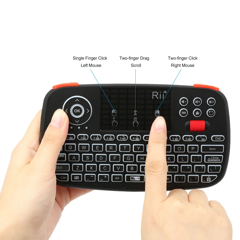 Mini Wireless Backlit Keyboard with Touchpad & 2.4G by HitMyNeed