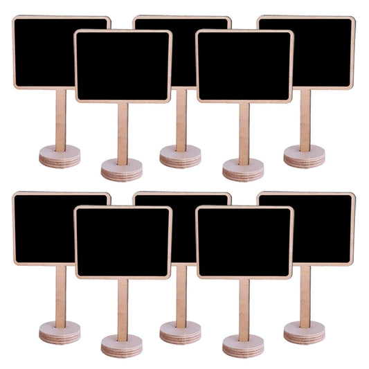 Mini Wood Chalkboard Signs with Stands (10 Pack) by HitMyNeed