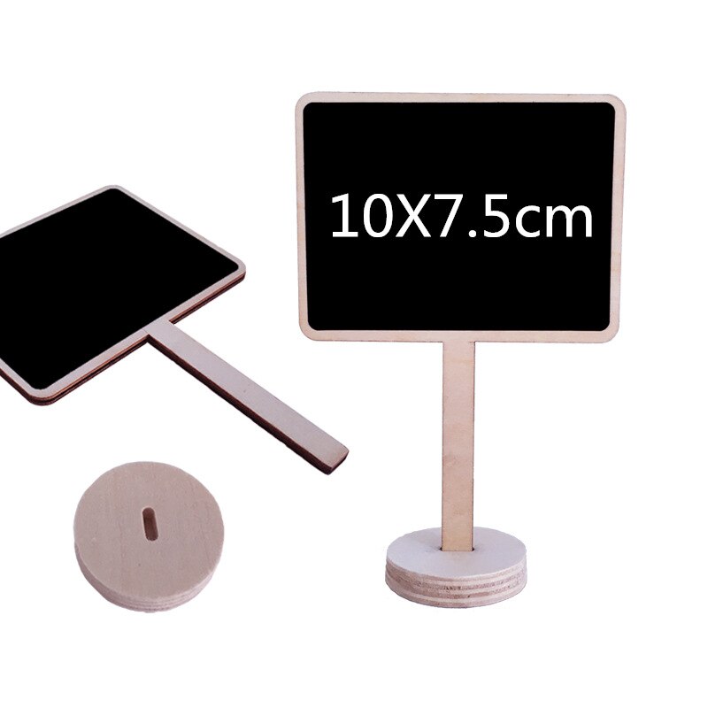 Mini Wood Chalkboard Signs with Stands (10 Pack) by HitMyNeed