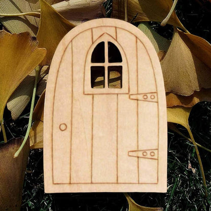 Mini Wooden Fairy Doors Set of 10 for Crafts & Gardens by HitMyNeed