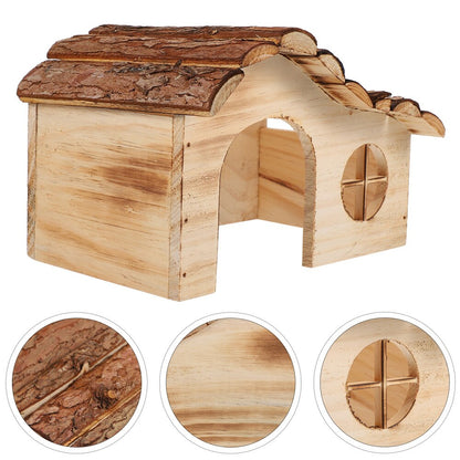 Mini Wooden Hamster House Cabin Shelter by HitMyNeed