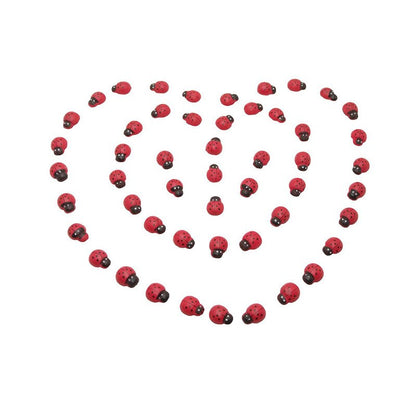Mini Wooden Ladybug Garden Decor Set (100 pcs) by HitMyNeed