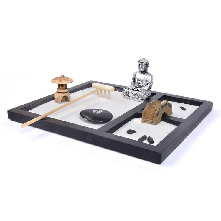 Mini Zen Sand Garden Desk Set with Accessories by HitMyNeed
