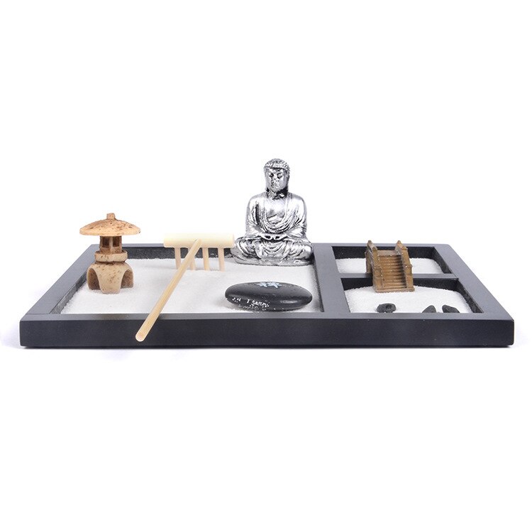 Mini Zen Sand Garden Desk Set with Accessories by HitMyNeed